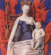 Virgin and Child Surrounded by angels Jean Fouquet